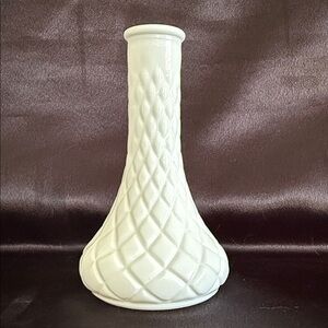 Hoosier Glass #4062 Milk Glass Diamond Quilted
